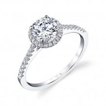 0.24tw Semi-Mount Engagement Ring With 3/4ct Round Head - sy696 rb