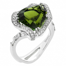 Simon G. Color Ring 18k Gold (White) 6.76 ct Tourmaline 0.71 ct Diamond - LR3109-18KW