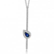 Simon G. Color Pendant 18k Gold (White) 0.25 ct Sapphire 0.24 ct Diamond - LP4576-18K-S