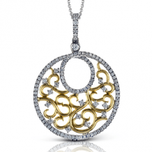 Simon G. Pendant 18k Gold (White, Yellow) 0.75 ct Diamond - MP1684-18K