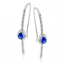 Simon G. Color Earring 18k Gold (White) 1.02 ct Sapphire 0.66 ct Diamond - LE4570-18K