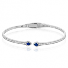 Simon G. Bangle 18k Gold (White) 0.46 ct Sapphire 0.43 ct Diamond - LB2274-18K