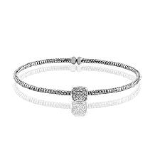 Simon G. Bangle 18k Gold (White) 0.16 ct Diamond - NB130-18K