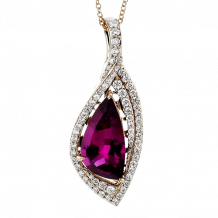 Simon G. Color Pendant 18k Gold (Rose) 2.6 ct Rubellite 0.5 ct Diamond - LP4888-18KR