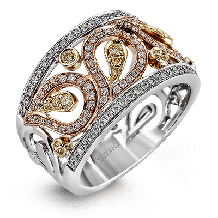 Simon G. Right Hand Ring 18k Gold (Rose, White, Yellow) 0.64 ct Diamond - MR2106-18K