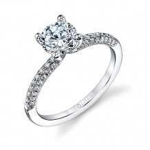 0.30tw Semi-Mount Engagement Ring With 1ct Round Head - s1147