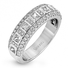 Simon G. 0.93 ctw Anniversary 18k White Gold Wedding Band - MR1594-W-18K