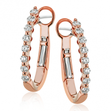 Simon G. Hoop Earring 18k Gold (Rose) 0.32 ct Diamond - LE4580-R-18K