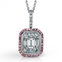 Simon G. Pendant 18k Gold (Rose, White) 0.87 ct Diamond - TP188-18K