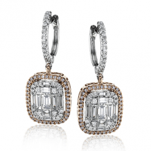 Simon G. Earring 18k Gold (Rose, White) 1.24 ct Diamond - LE4317-18K