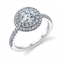 0.51tw Semi-Mount Engagement Ring With 1ct Round Head - s1086