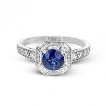 Simon G. Color Ring 18k Gold (White) 1.46 ct Sapphire 0.53 ct Diamond - LP2358-18KW-S