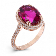 Simon G. Color Ring 18k Gold (Rose) 5.57 ct Rubellite 0.71 ct Diamond - MR2407-18K-S