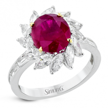 Simon G. Color Ring Platinum (White) 2.53 ct Ruby 1.9 ct Diamond - LR2892-PT