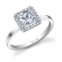 0.27tw Semi-Mount Engagement Ring With 1ct  Princess Head - sy293 pr