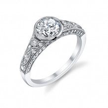 0.54tw Semi-Mount Engagement Ring With 1ct Round Head - s1132