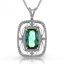 Simon G. Color Pendant 18k Gold (White) 5.67 ct Tourmaline 0.62 ct Diamond - TP226-18K-S