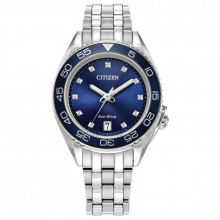 CITIZEN Eco-Drive Sport Luxury Carson Ladies Stainless Steel - FE6160-57L