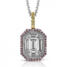 Simon G. Pendant 18k Gold (Rose, White, Yellow) 1.16 ct Diamond - TP159-18K3T