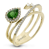 Simon G. Color Ring 18k Gold (Yellow) 0.42 ct Emerald 0.34 ct Diamond - LR2266-Y-18K photo