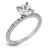 Simon G. 0.58 ctw Bridal Set Platinum White Round Cut Engagement Ring - MR1686-W-PLS photo
