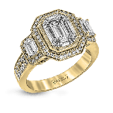 Simon G. 1.01 ctw Halo 18k Yellow Gold Emerald Cut Engagement Ring - LP1996-Y-18K photo