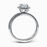 Simon G. 0.46 ctw Bridal Set Platinum White Round Cut Engagement Ring - MR1842-A-W-PLSET photo3