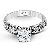 Simon G. 0.35 ctw Straight 18k White Gold Round Cut Engagement Ring - LP1582-D-W-18KS photo3