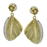 Simon G. Earring 18k Gold (White, Yellow) 0.21 ct Diamond - DE270-Y-18K photo