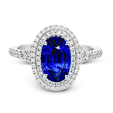 Simon G. Color Ring 18k Gold (White) 2.98 ct Sapphire 0.42 ct Diamond - MR2857-18K-S photo2