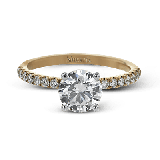 Simon G. Straight 18k Rose Gold Round Cut Engagement Ring - LR1083-R-18KS photo3