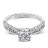 Simon G. 0.33 ctw Straight 18k White Gold Round Cut Engagement Ring - TR784-W-18KS photo2