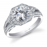 0.45tw Semi-Mount Engagement Ring With 2ct Round Head - sy442 photo