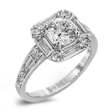 Simon G. Bridal Set 18k White Gold Round Cut Engagement Ring - MR2620-W-18KS photo
