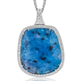 Simon G. Color Pendant 18k Gold (White) 12.1 ct Opal 0.46 ct Diamond - TP339-18K photo