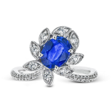 Simon G. Color Ring 18k Gold (White) 1.37 ct Sapphire 0.35 ct Diamond - MR3063-18K photo2