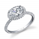 0.51tw Semi-Mount Engagement Ring With 7.5X5 Oval Head - sy630 photo