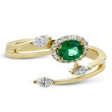 Simon G. Color Ring 18k Gold (White, Yellow) 0.44 ct Emerald 0.06 ct Diamond - LR2265-Y-18K-S photo2