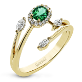 Simon G. Color Ring 18k Gold (White, Yellow) 0.44 ct Emerald 0.06 ct Diamond - LR2265-Y-18K-S photo