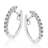 Simon G. Hoop Earring 18k Gold (White) 0.47 ct Diamond - LE4646-18K photo