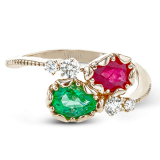 Simon G. Color Ring 18k Gold (Rose) 1.36 ct Tsavorite, Sapphire 0.27 ct Diamond - LR2411-18K-S photo2