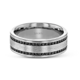 Simon G Men Ring 14k Gold Gray Band (Gray) 1.2 ct Diamond - LR2174-14KG photo2