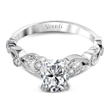 Simon G. Bridal Set 18k White Gold Oval Cut Engagement Ring - TR473-OV-W-18KS photo2