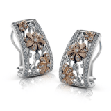 Simon G. Earring 18k Gold (Rose, White) 0.74 ct Diamond - DE215-18K photo