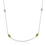 Simon G. Necklace 18k Gold (White, Yellow) 0.08 ct Diamond - CH105-18K photo