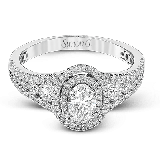 Simon G. 0.68 ctw Halo 18k White Gold Oval Cut Engagement Ring - MR2588-W-18KS photo2