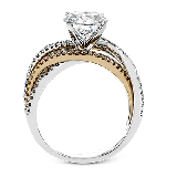 Simon G. 0.52 ctw Criss Cross 18k Two Tone Gold Round Cut Engagement Ring - LR2125-WR-18KS photo3