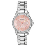 CITIZEN Eco-Drive Dress/Classic Crystal Ladies Watch Stainless Steel - FE1140-86X photo