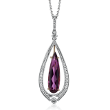 Simon G. Color Pendant 18k Gold (Rose, White) 2.16 ct Rubellite 0.32 ct Diamond - TP493-18K-S photo