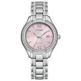 CITIZEN Eco-Drive Dress/Classic Crystal Ladies Watch Stainless Steel - FE1230-51X photo